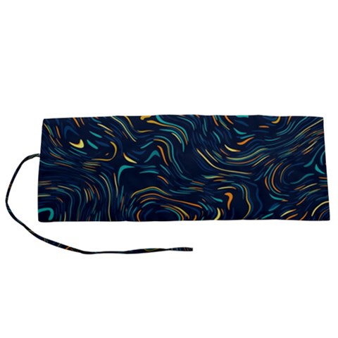 Colorful Abstract Pattern Creative Colorful Line Linear Background Roll Up Canvas Pencil Holder (S) from ArtsNow.com
