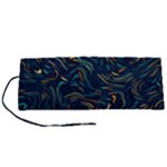 Colorful Abstract Pattern Creative Colorful Line Linear Background Roll Up Canvas Pencil Holder (S)