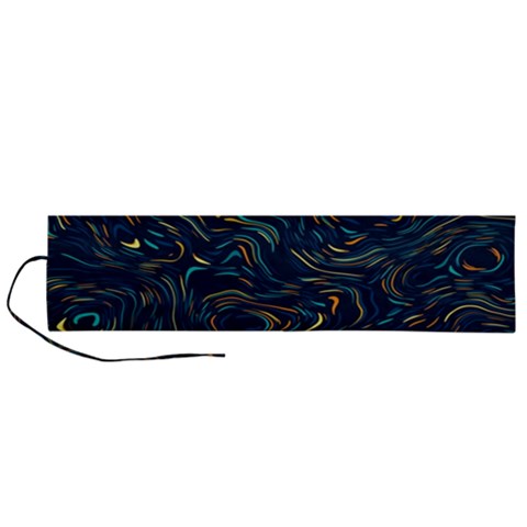 Colorful Abstract Pattern Creative Colorful Line Linear Background Roll Up Canvas Pencil Holder (L) from ArtsNow.com