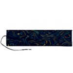 Colorful Abstract Pattern Creative Colorful Line Linear Background Roll Up Canvas Pencil Holder (L)