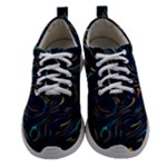 Colorful Abstract Pattern Creative Colorful Line Linear Background Women Athletic Shoes