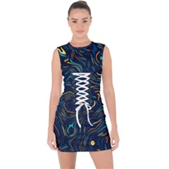 Lace Up Front Bodycon Dress 