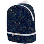 Colorful Abstract Pattern Creative Colorful Line Linear Background Zip Bottom Backpack