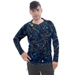 Colorful Abstract Pattern Creative Colorful Line Linear Background Men s Pique Long Sleeve Tee