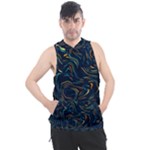 Colorful Abstract Pattern Creative Colorful Line Linear Background Men s Sleeveless Hoodie