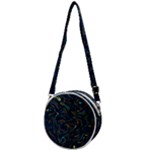 Colorful Abstract Pattern Creative Colorful Line Linear Background Crossbody Circle Bag