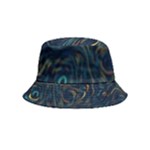 Colorful Abstract Pattern Creative Colorful Line Linear Background Inside Out Bucket Hat (Kids)