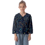 Colorful Abstract Pattern Creative Colorful Line Linear Background Kids  Sailor Shirt