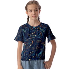 Kids  Cuff Sleeve Scrunch Bottom T-Shirt 