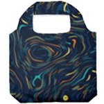 Colorful Abstract Pattern Creative Colorful Line Linear Background Foldable Grocery Recycle Bag