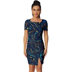 Fitted Knot Split End Bodycon Dress 