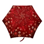 Four Red Butterflies With Flower Illustration Butterfly Flowers Mini Folding Umbrellas