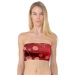 Four Red Butterflies With Flower Illustration Butterfly Flowers Bandeau Top