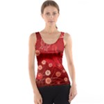 Four Red Butterflies With Flower Illustration Butterfly Flowers Tank Top