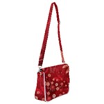 Four Red Butterflies With Flower Illustration Butterfly Flowers Shoulder Bag with Back Zipper