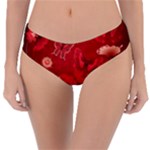 Four Red Butterflies With Flower Illustration Butterfly Flowers Reversible Classic Bikini Bottoms