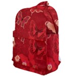 Four Red Butterflies With Flower Illustration Butterfly Flowers Classic Backpack