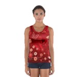 Four Red Butterflies With Flower Illustration Butterfly Flowers Sport Tank Top 