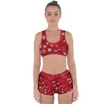 Four Red Butterflies With Flower Illustration Butterfly Flowers Racerback Boyleg Bikini Set