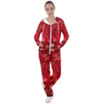 Four Red Butterflies With Flower Illustration Butterfly Flowers Women s Tracksuit