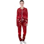 Four Red Butterflies With Flower Illustration Butterfly Flowers Casual Jacket and Pants Set