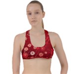 Four Red Butterflies With Flower Illustration Butterfly Flowers Criss Cross Racerback Sports Bra