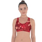 Four Red Butterflies With Flower Illustration Butterfly Flowers Cross String Back Sports Bra