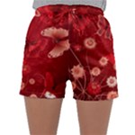 Four Red Butterflies With Flower Illustration Butterfly Flowers Sleepwear Shorts