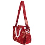 Four Red Butterflies With Flower Illustration Butterfly Flowers Rope Handles Shoulder Strap Bag