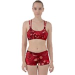 Four Red Butterflies With Flower Illustration Butterfly Flowers Perfect Fit Gym Set