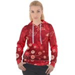 Four Red Butterflies With Flower Illustration Butterfly Flowers Women s Overhead Hoodie