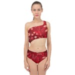 Four Red Butterflies With Flower Illustration Butterfly Flowers Spliced Up Two Piece Swimsuit