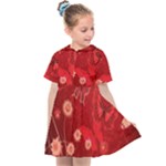 Four Red Butterflies With Flower Illustration Butterfly Flowers Kids  Sailor Dress