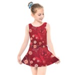 Four Red Butterflies With Flower Illustration Butterfly Flowers Kids  Skater Dress Swimsuit