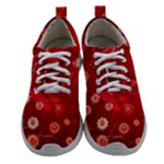 Four Red Butterflies With Flower Illustration Butterfly Flowers Women Athletic Shoes