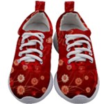 Four Red Butterflies With Flower Illustration Butterfly Flowers Kids Athletic Shoes