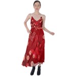 Four Red Butterflies With Flower Illustration Butterfly Flowers Tie Back Maxi Dress