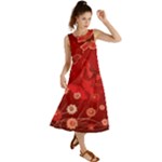 Four Red Butterflies With Flower Illustration Butterfly Flowers Summer Maxi Dress