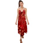 Four Red Butterflies With Flower Illustration Butterfly Flowers Halter Tie Back Dress 