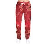 Four Red Butterflies With Flower Illustration Butterfly Flowers Women Velvet Drawstring Pants