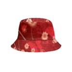 Four Red Butterflies With Flower Illustration Butterfly Flowers Bucket Hat (Kids)