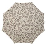 White And Brown Floral Wallpaper Flowers Background Pattern Straight Umbrellas