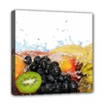 Variety Of Fruit Water Berry Food Splash Kiwi Grape Mini Canvas 8  x 8  (Stretched)