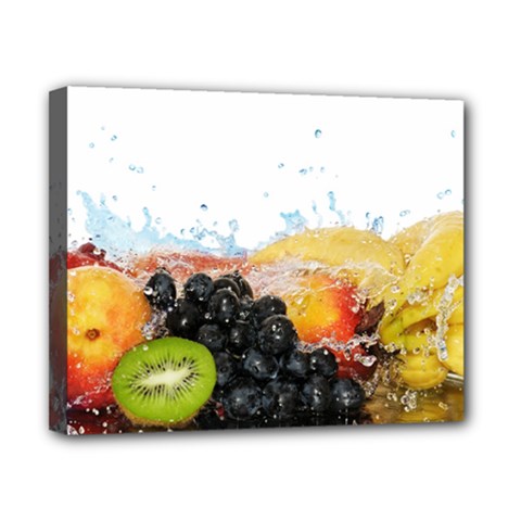 Variety Of Fruit Water Berry Food Splash Kiwi Grape Canvas 10  x 8  (Stretched) from ArtsNow.com