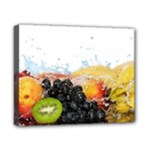 Variety Of Fruit Water Berry Food Splash Kiwi Grape Canvas 10  x 8  (Stretched)