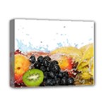 Variety Of Fruit Water Berry Food Splash Kiwi Grape Deluxe Canvas 14  x 11  (Stretched)