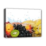 Variety Of Fruit Water Berry Food Splash Kiwi Grape Deluxe Canvas 16  x 12  (Stretched) 