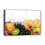 Variety Of Fruit Water Berry Food Splash Kiwi Grape Deluxe Canvas 18  x 12  (Stretched)