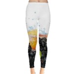 Variety Of Fruit Water Berry Food Splash Kiwi Grape Leggings 