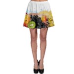 Variety Of Fruit Water Berry Food Splash Kiwi Grape Skater Skirt